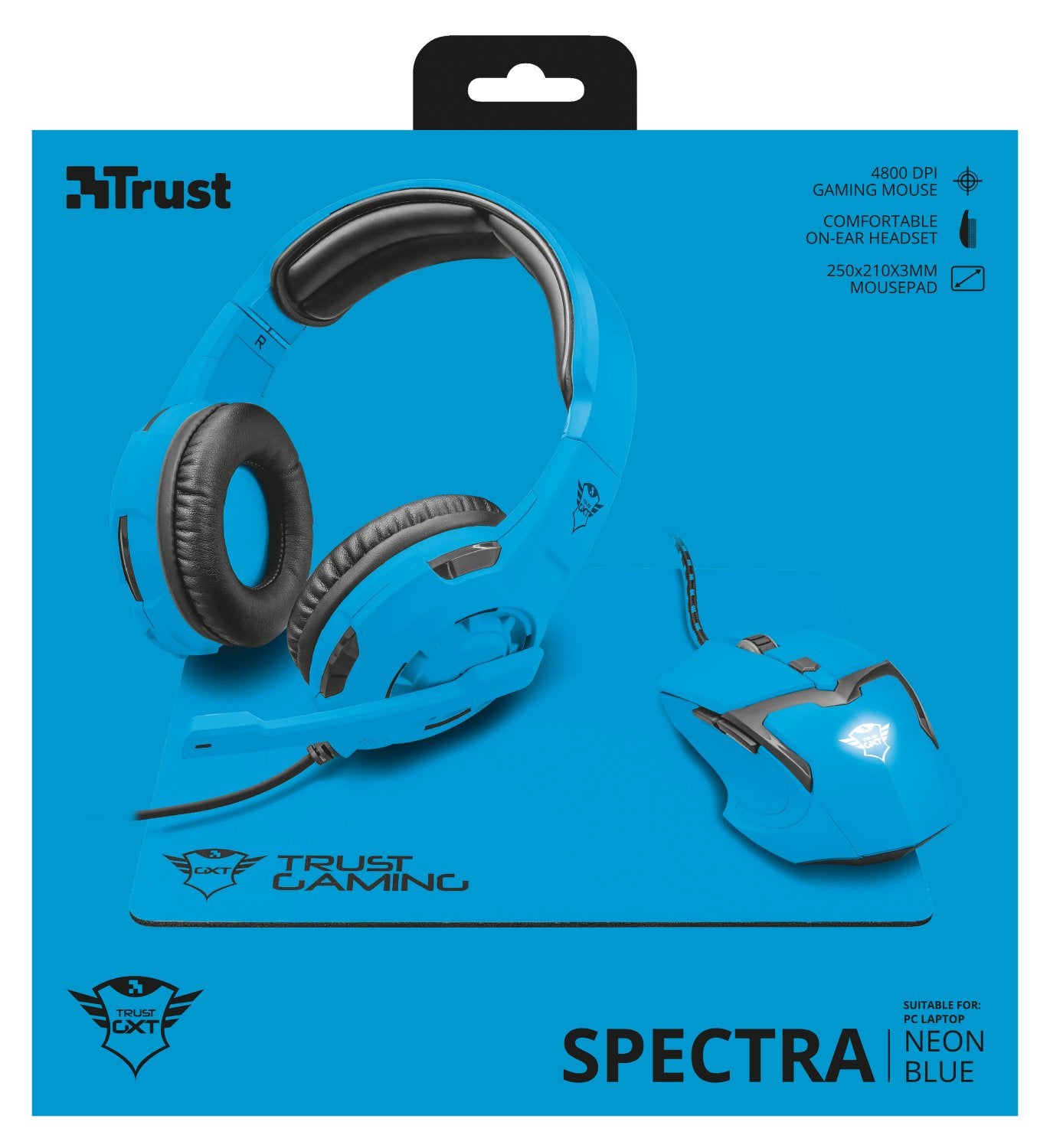 Auriculares Trust Gaming Gxt 790-Sb Spectra Azul - Pack 3 En 1 (Pc) Auriculares Trust Gaming Gxt 790-Sb Spectra Azul - Pack 3 En 1 (Pc)